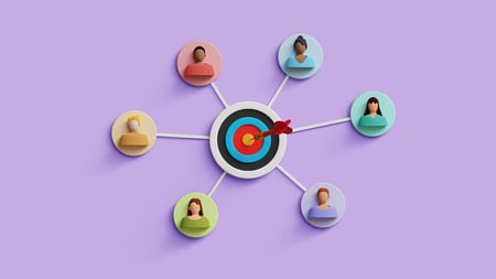 people icons with a target in the middle